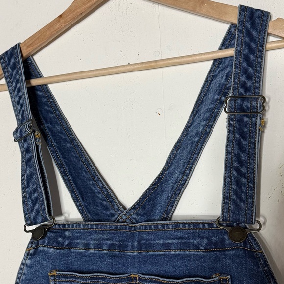 Universal Standard Denim Bib Overall Straight Jeans Size 18 / 20 Stretch Casual - Picture 8 of 11